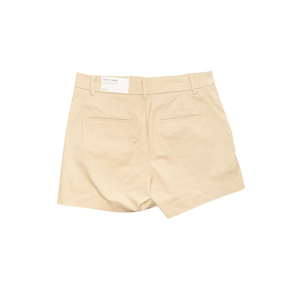 Ann Taylor The City Short Tan Khaki Mid Rise Cotton Stretch Shorts Size 4 NEW